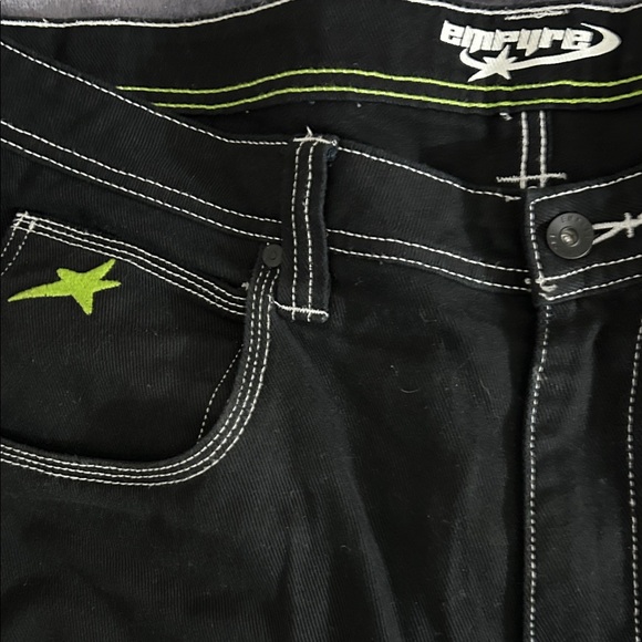 Empyre Black Jeans with White Stitching - Picture 2 of 4